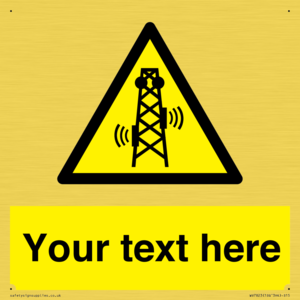 Custom warning RF radiation transmitter